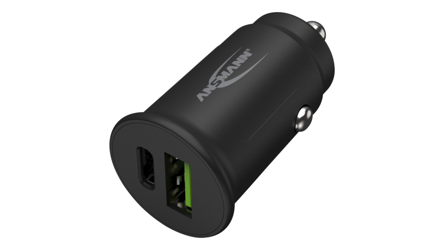 Ansmann Car Charger, 12 → 24V dc Input, 5V dc Output, 3A