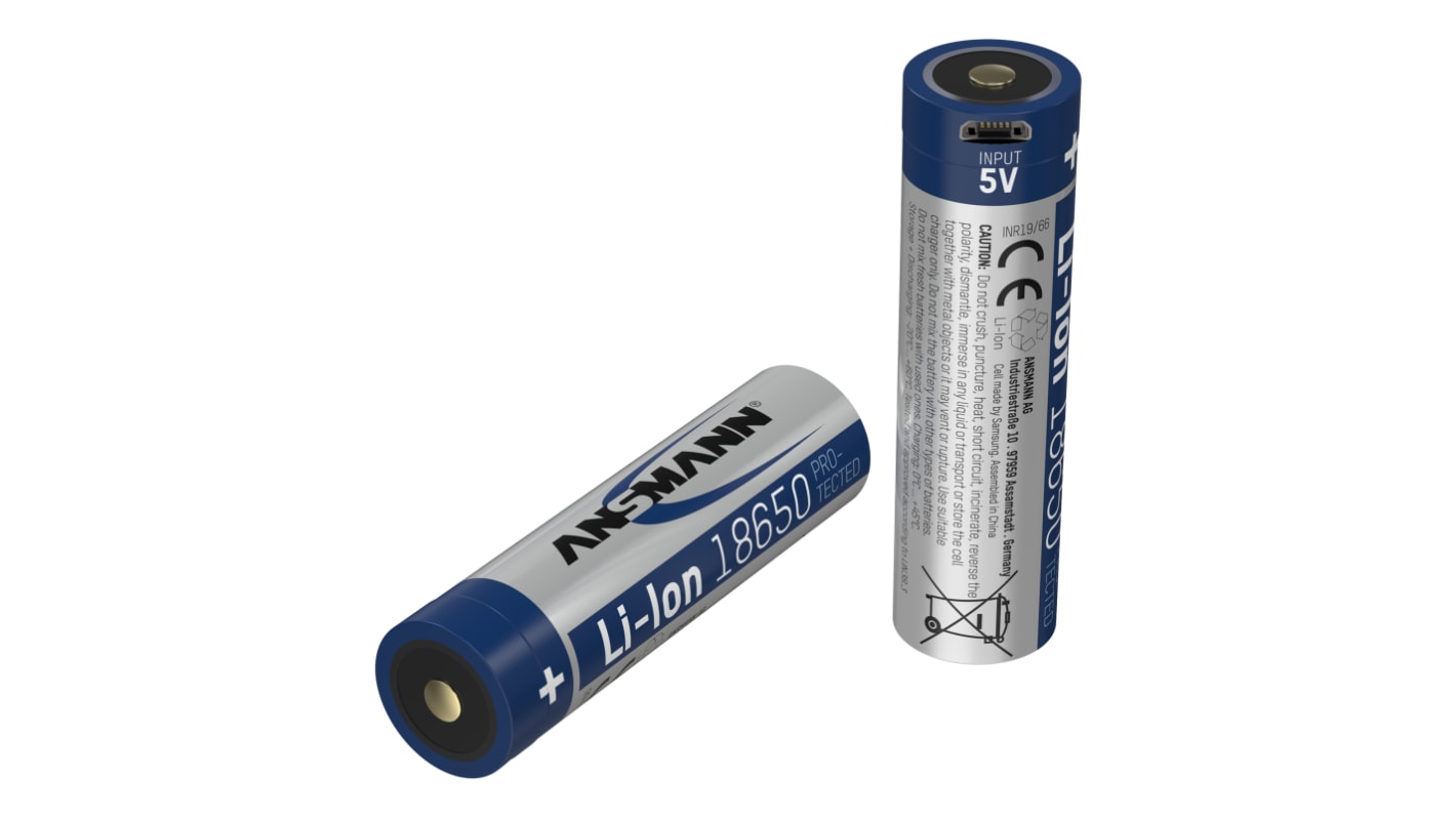 Ansmann 3.6V Litium-ion Genopladelig batteripakke, 1 celle celler, 2.6Ah