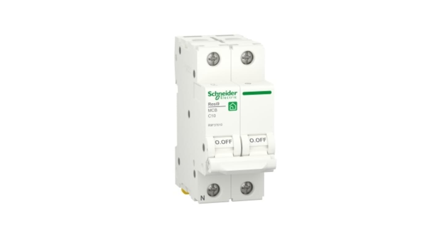 Schneider Electric Resi9 R9F MCB, 1P, 10A Curve C