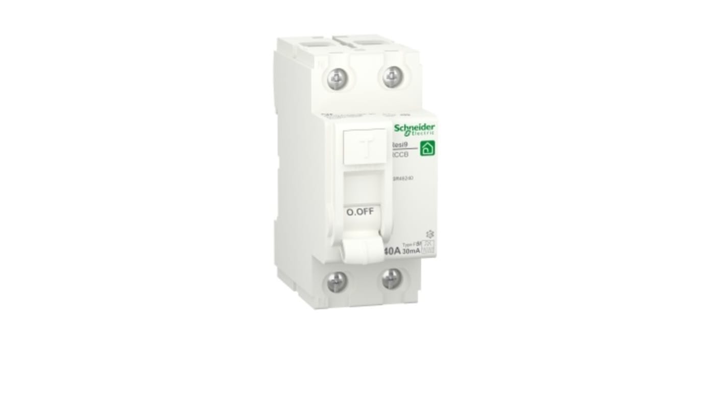 RCCB Schneider Electric, 40A, 2 Polos, 30mA Resi9 230V ac