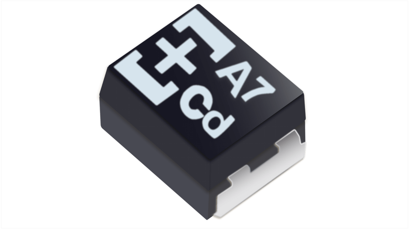 Panasonic 47μF Polymer Tantalum Capacitor 16V dc, TQC Series