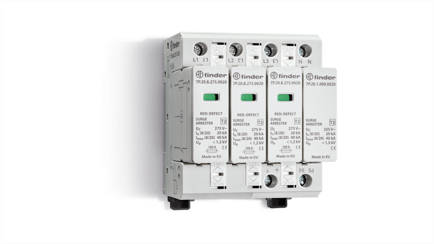 Scaricatore di sovratensione 7P.24.8.275.1020, 3 fasi, max 40kA SERIE 7P 7P