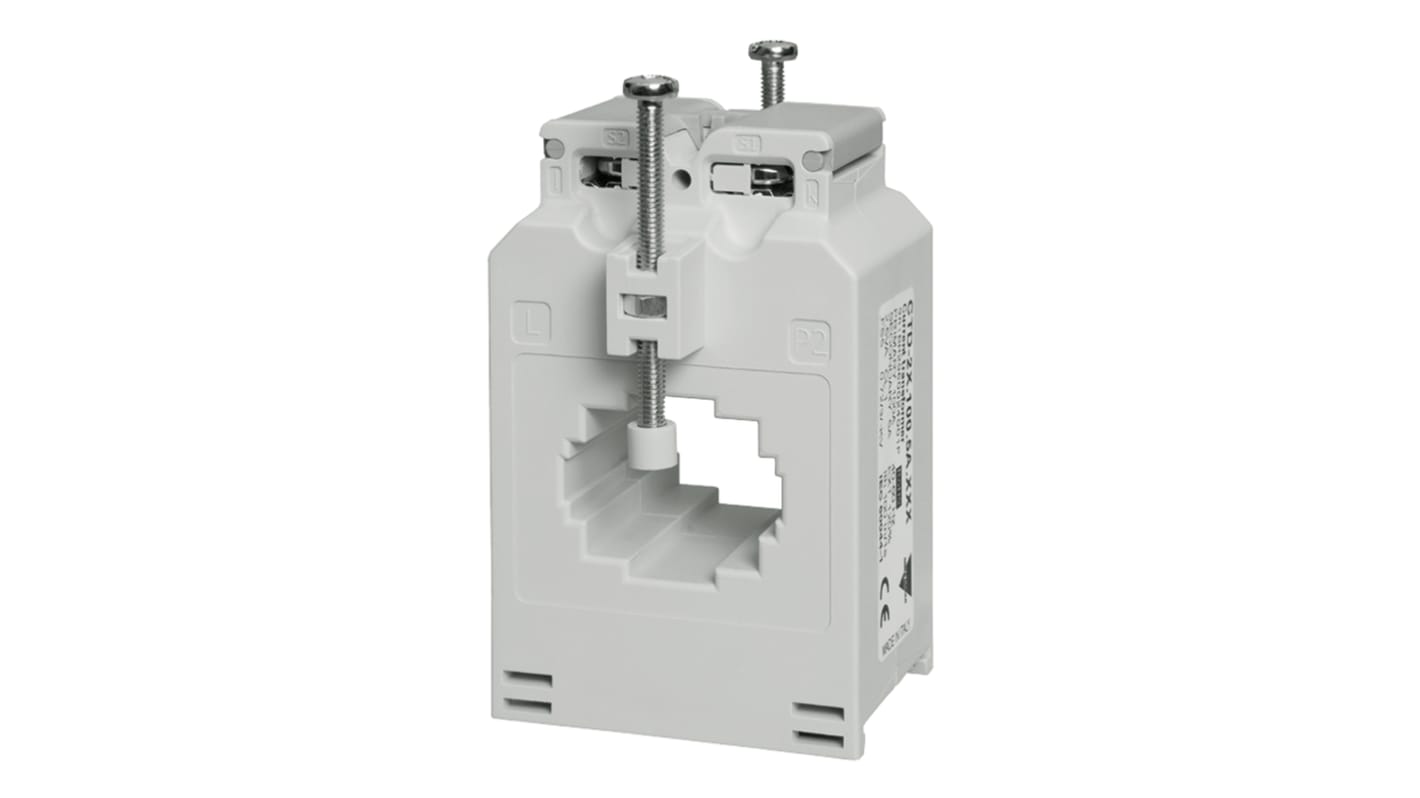 Trasformatore di corrente Carlo Gavazzi, ingresso 250A, uscita 5 A, 250:5, foro 24mm