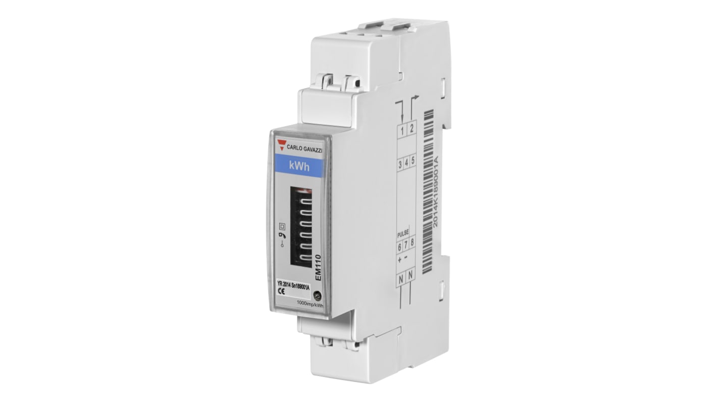 Contatore di energia Carlo Gavazzi, EM110, monofase fasi, display Elettromeccanico a 7 cifre