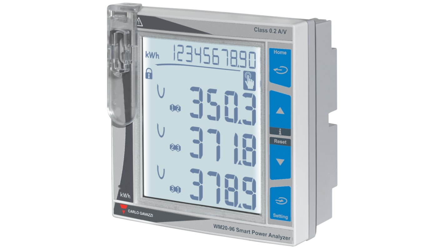 Indicateur numérique multifonction Carlo Gavazzi, LCD, 1st line: 102nd, 3rd and 4th line: 4 digits