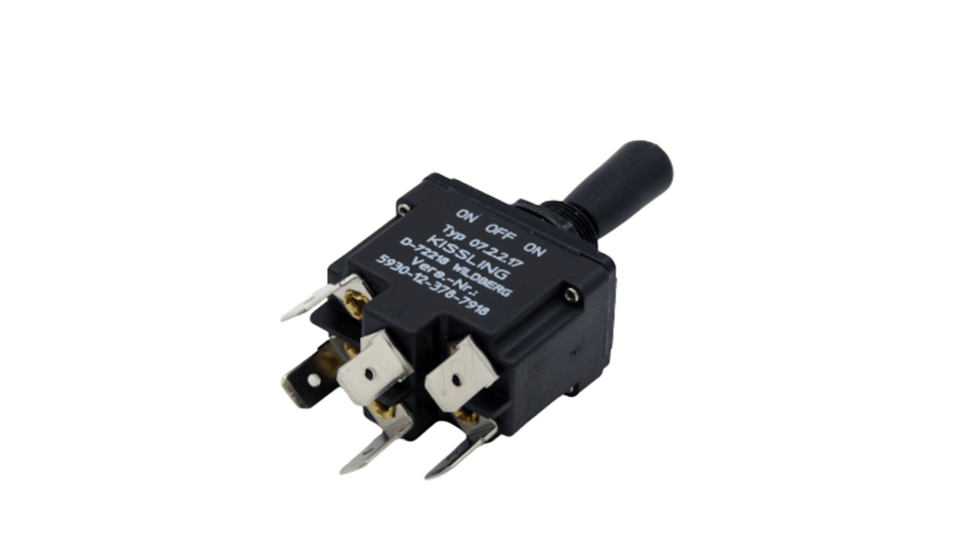 072217 TE Connectivity Toggle Switch, Through Hole Mount, OnOff