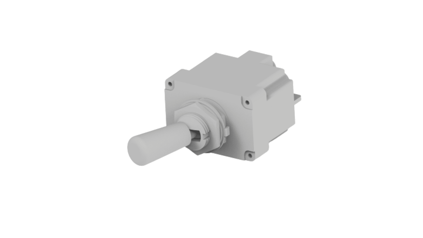 TE Connectivity Toggle Switch, Panel Mount, (On)-Off, 2RT, Screw Terminal