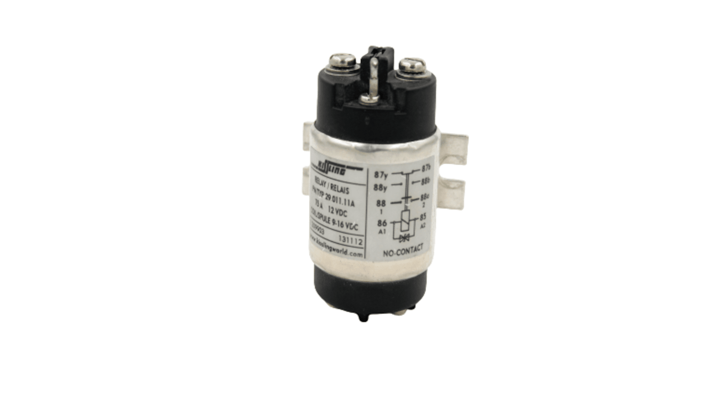 TE Connectivity Surface Mount Non-Latching Relay, 24V dc Coil, 75A Switching Current, SPST