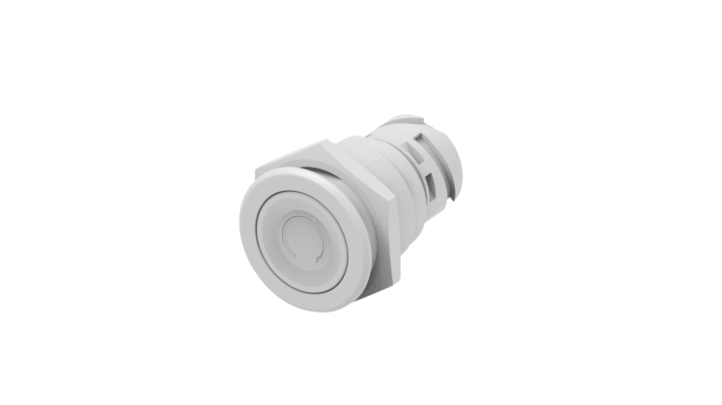 TE Connectivity Illuminated Push Button Switch, Momentary, Through Hole, SPDT, Green LED, 32V