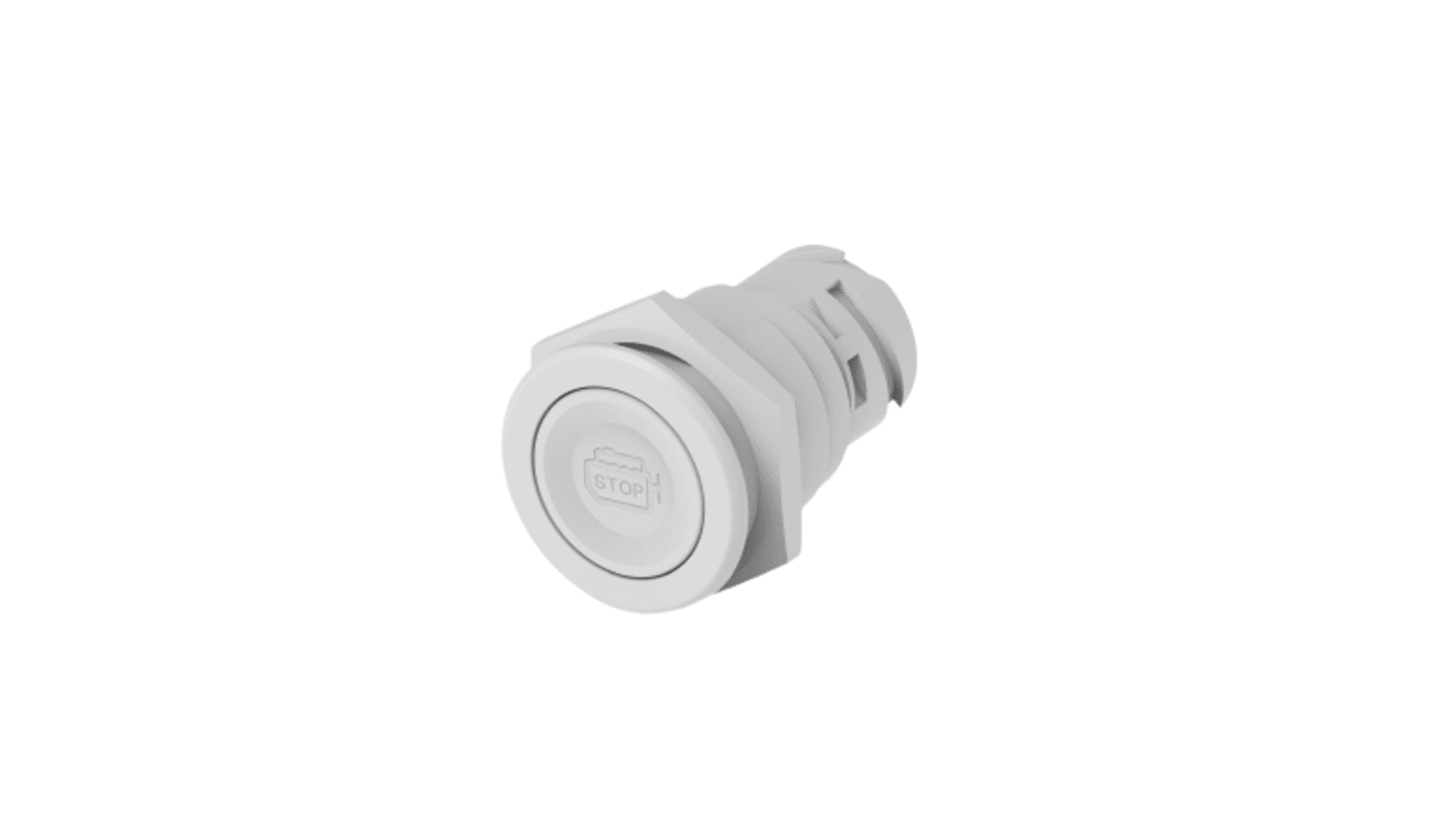 Bouton-poussoir, Momentané lumineux, LED Rouge, 1RT, Traversant