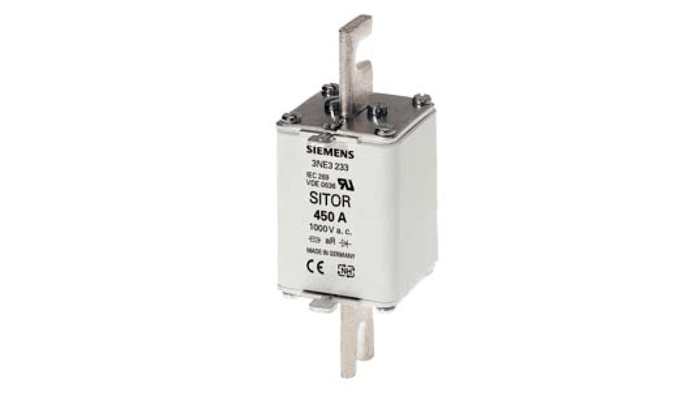 Siemens 80A Slotted Tag Fuse, NH1, 1kV