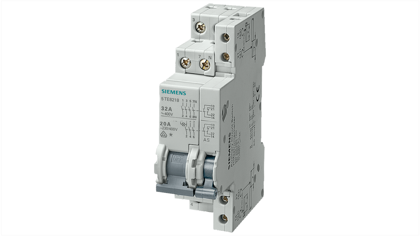 Siemens 3P Pole Non-Fused Switch Disconnector - 20A Maximum Current