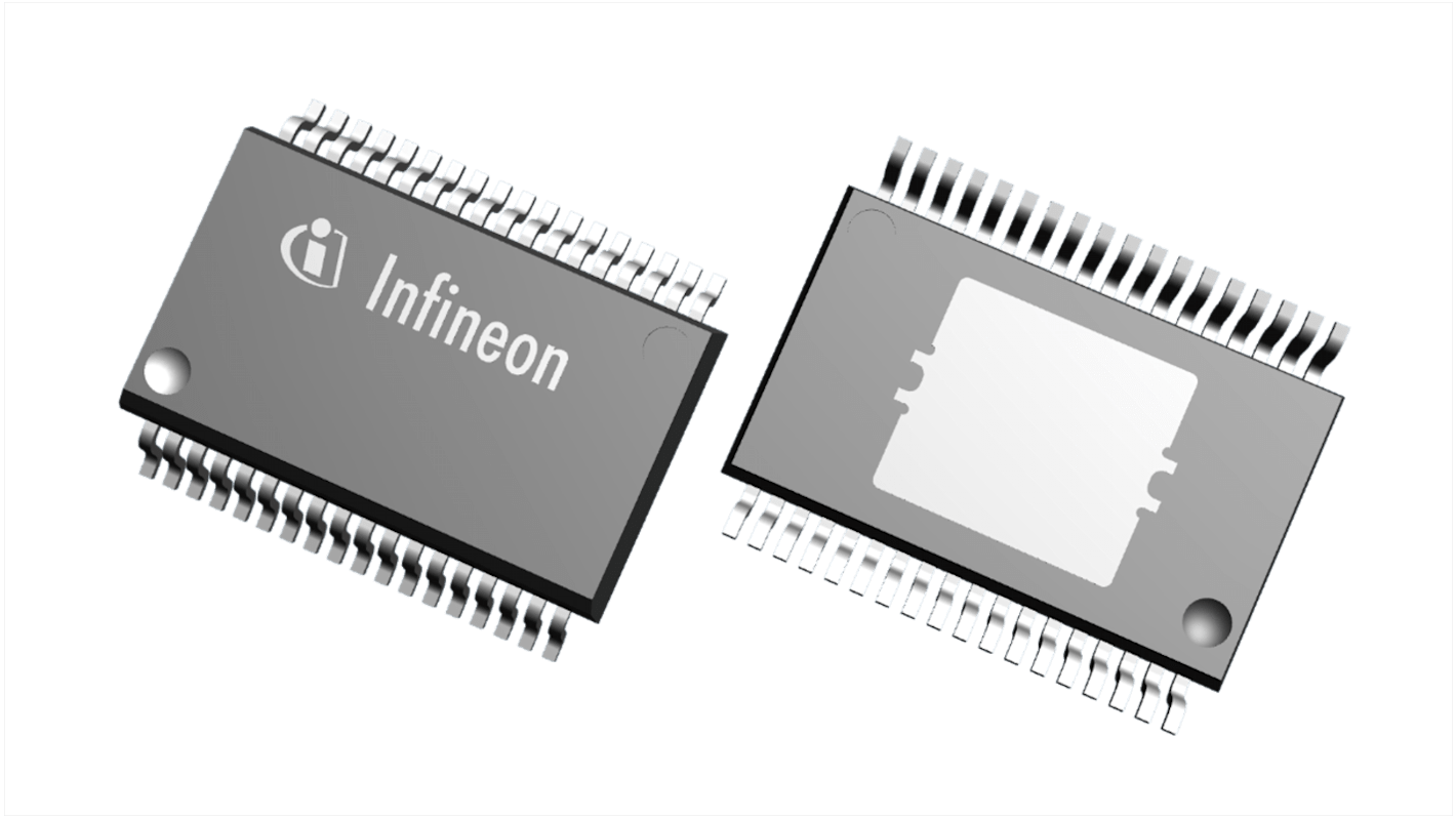 Convertitore c.c.-c.c. Infineon, Output max 5,5 V, Input max 45 V, Output min 800mA, 3 uscite, 36 pin, DSO