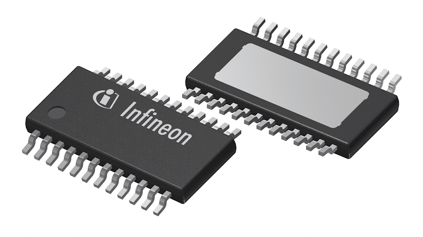 Switch di alimentazione CI Infineon High side, 8 canali, TSDSO, 24 pin, 28 V, 0.33A