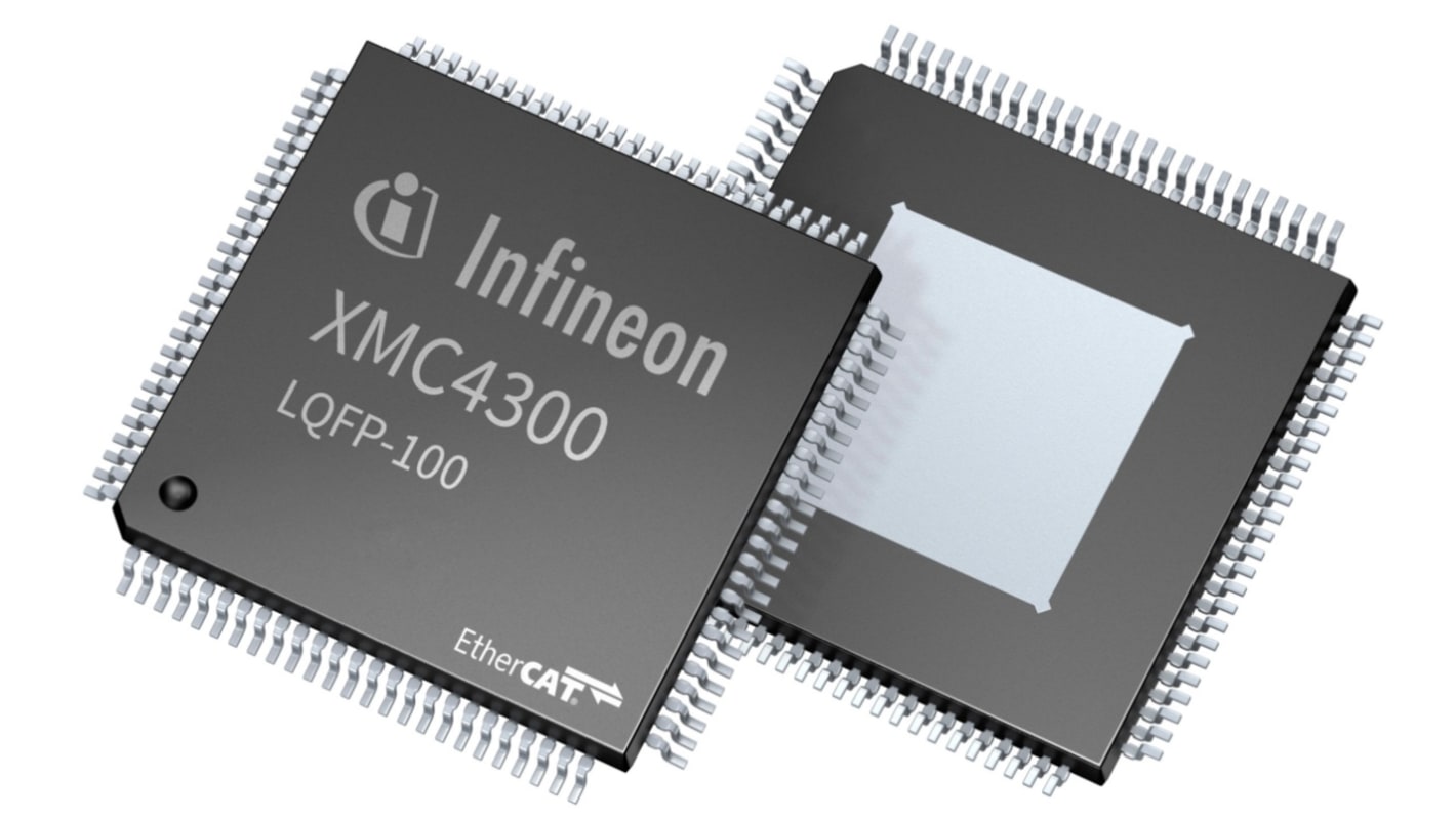 Microcontrollore Infineon, ARM Cortex M4, LQFP, XMC4000, 100 Pin, Montaggio superficiale, 32bit, 144MHz
