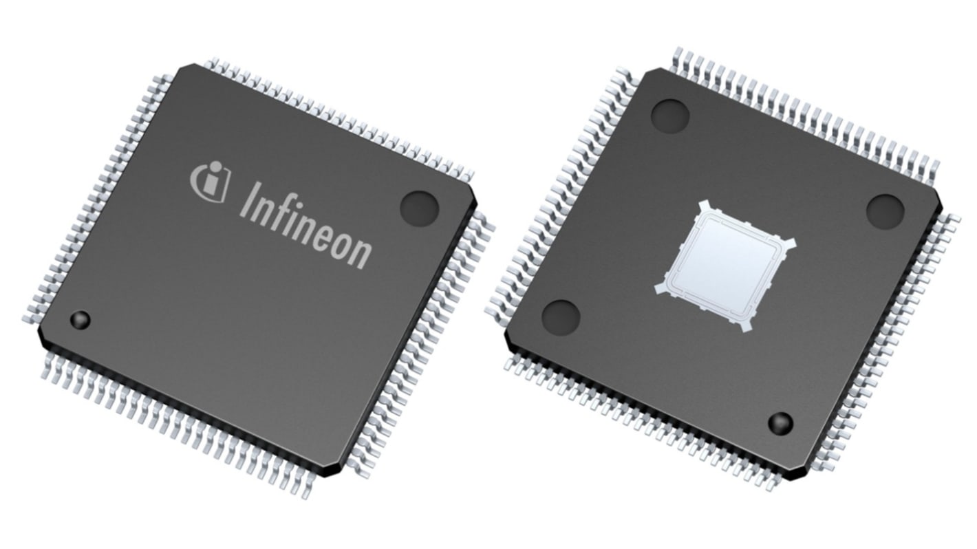 Microcontrollore Infineon, ARM Cortex M4, LQFP, XMC4000, 100 Pin, Montaggio superficiale, 32bit, 120MHz