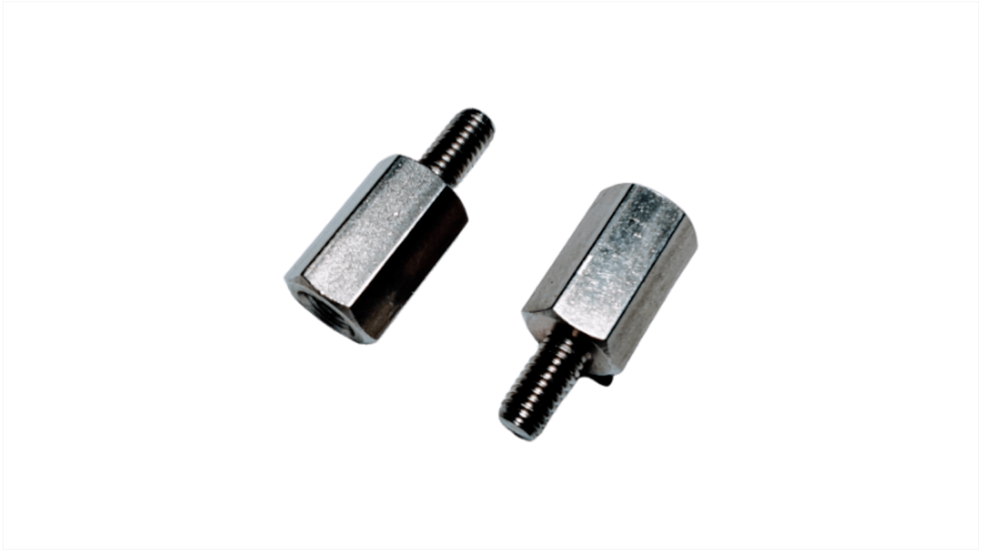 RS PRO Standoff, M2 x M2 Thread, 15mm Body, Stainless Steel, Male