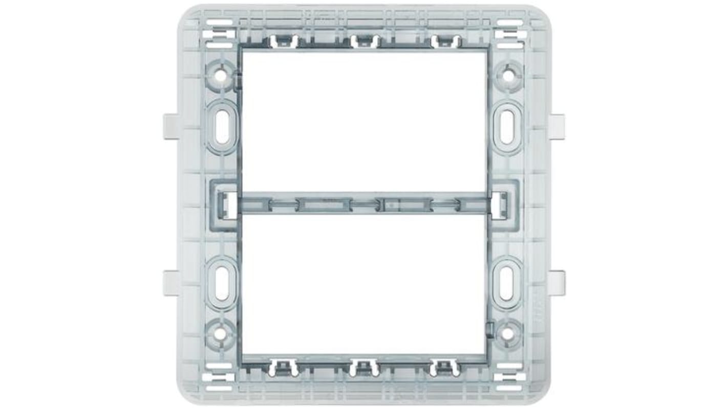 Piastra di montaggio e frontalino Bticino in Plastica, 6 moduli, col. Argento