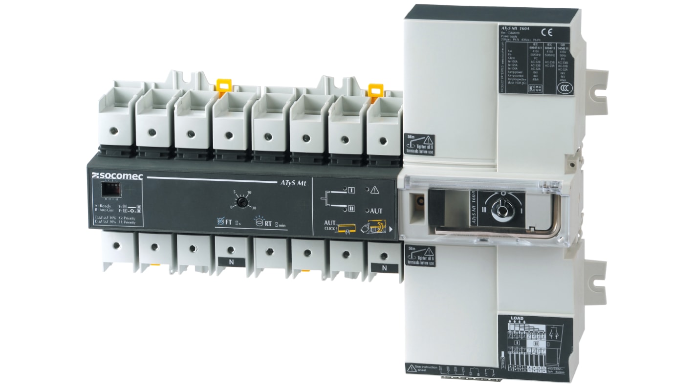 Socomec 4P Pole Non-Fused Switch Disconnector - 63A Maximum Current