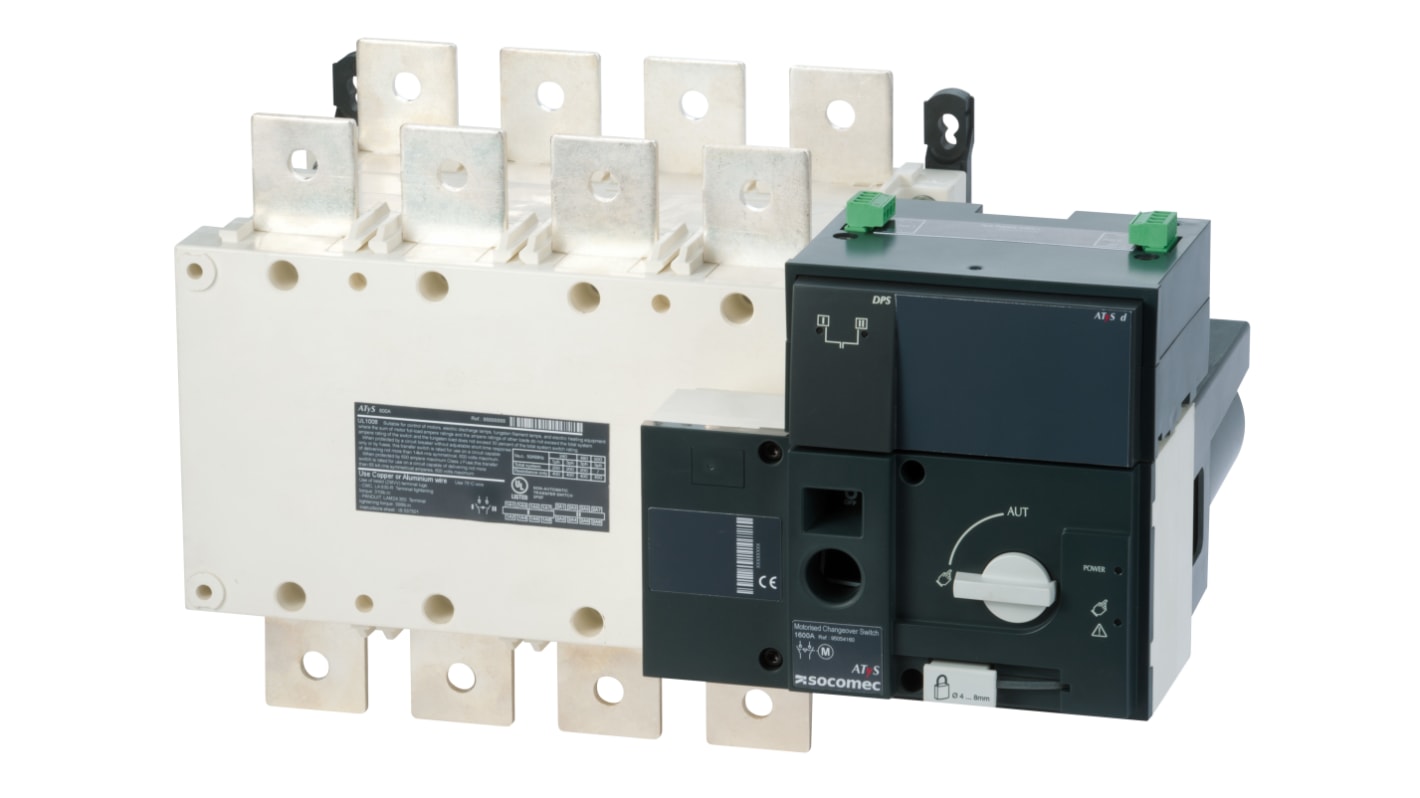 Socomec 4P Pole Non-Fused Switch Disconnector - 250A Maximum Current