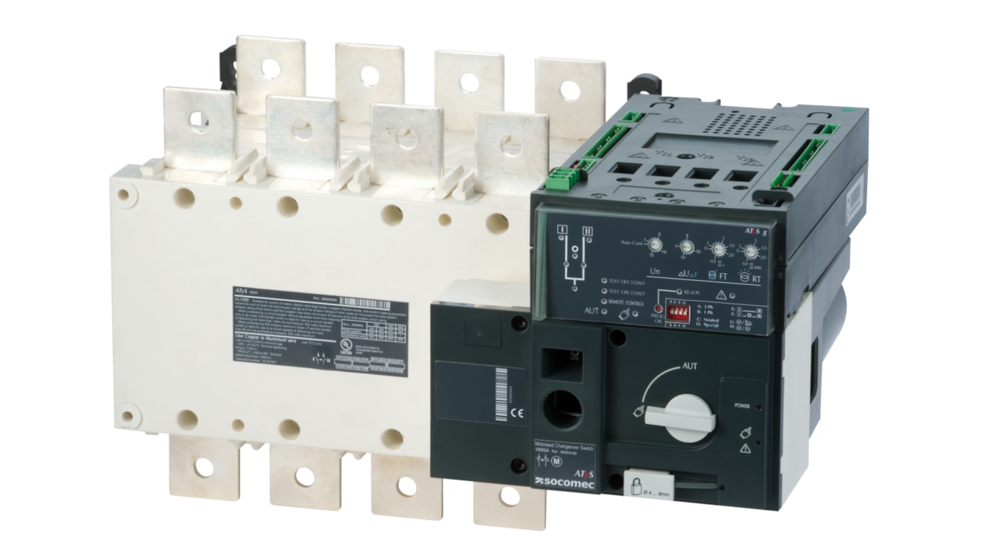 Socomec 4P Pole Non-Fused Switch Disconnector - 800A Maximum Current