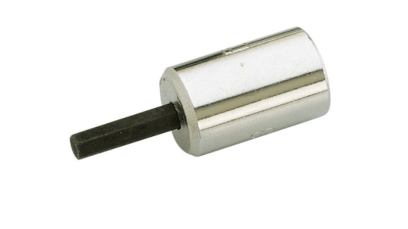 SAM 1/4 in Drive Bit Socket, Hex Bit, 3mm, 31 mm Overall Length