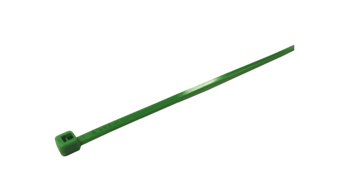 Fascette fermacavi RS PRO in Nylon 66, 203mm x 4,6 mm, col. Verde