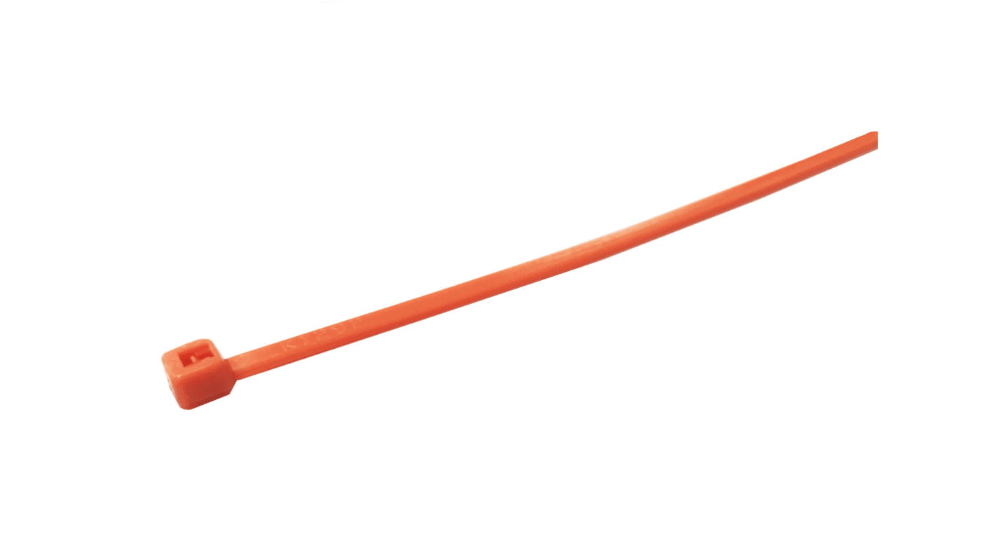 Serre-câble RS PRO 203mm x 4,6 mm Orange en Nylon 66