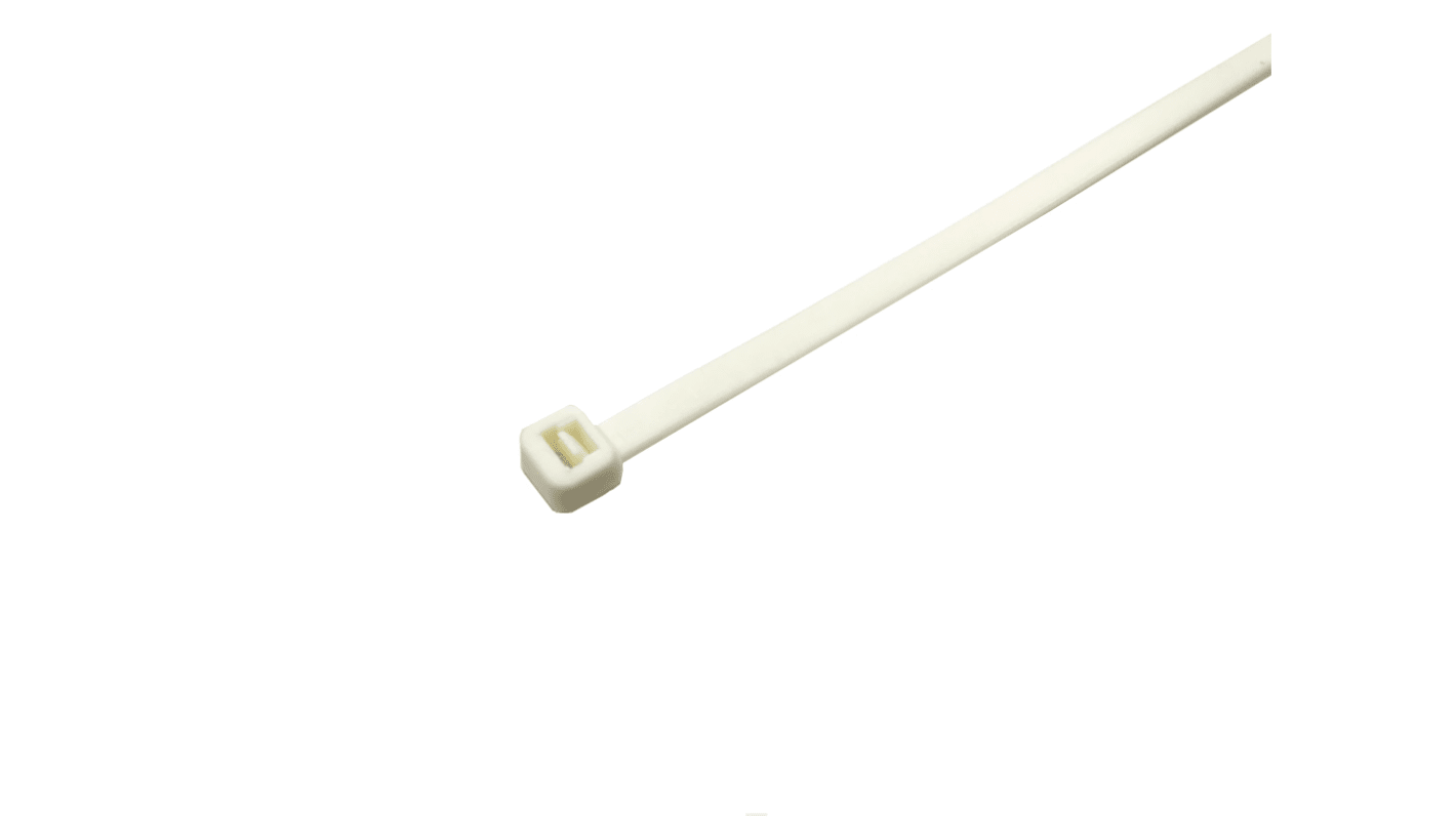 RS PRO Nylon 66 Kabelbinder Weiß 4,8 mm x 368mm, 100 Stück