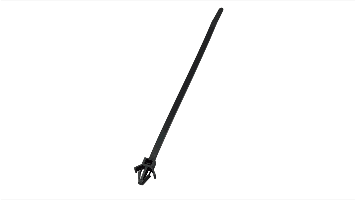 RS PRO Cable Tie, 170mm x 4.8 mm, Black Nylon