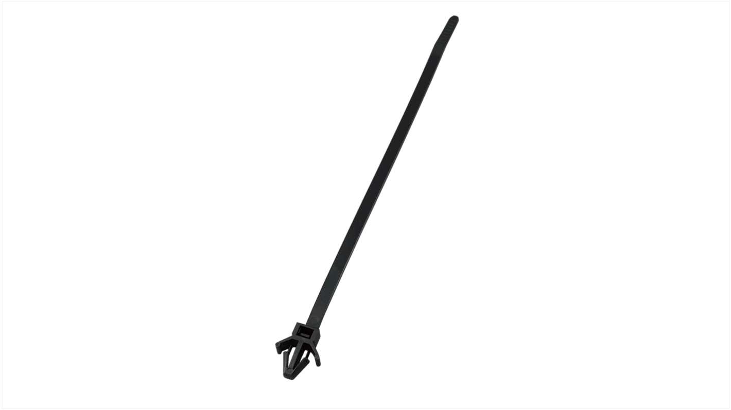 RS PRO Nylon 66 Kabelbinder Schwarz 4,8 mm x 170mm, 100 Stück