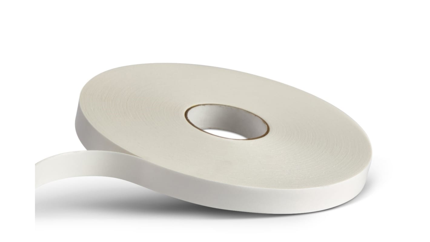 RS PRO HB 8010P White Foam Tape, 19mm x 50m, 1mm Thick