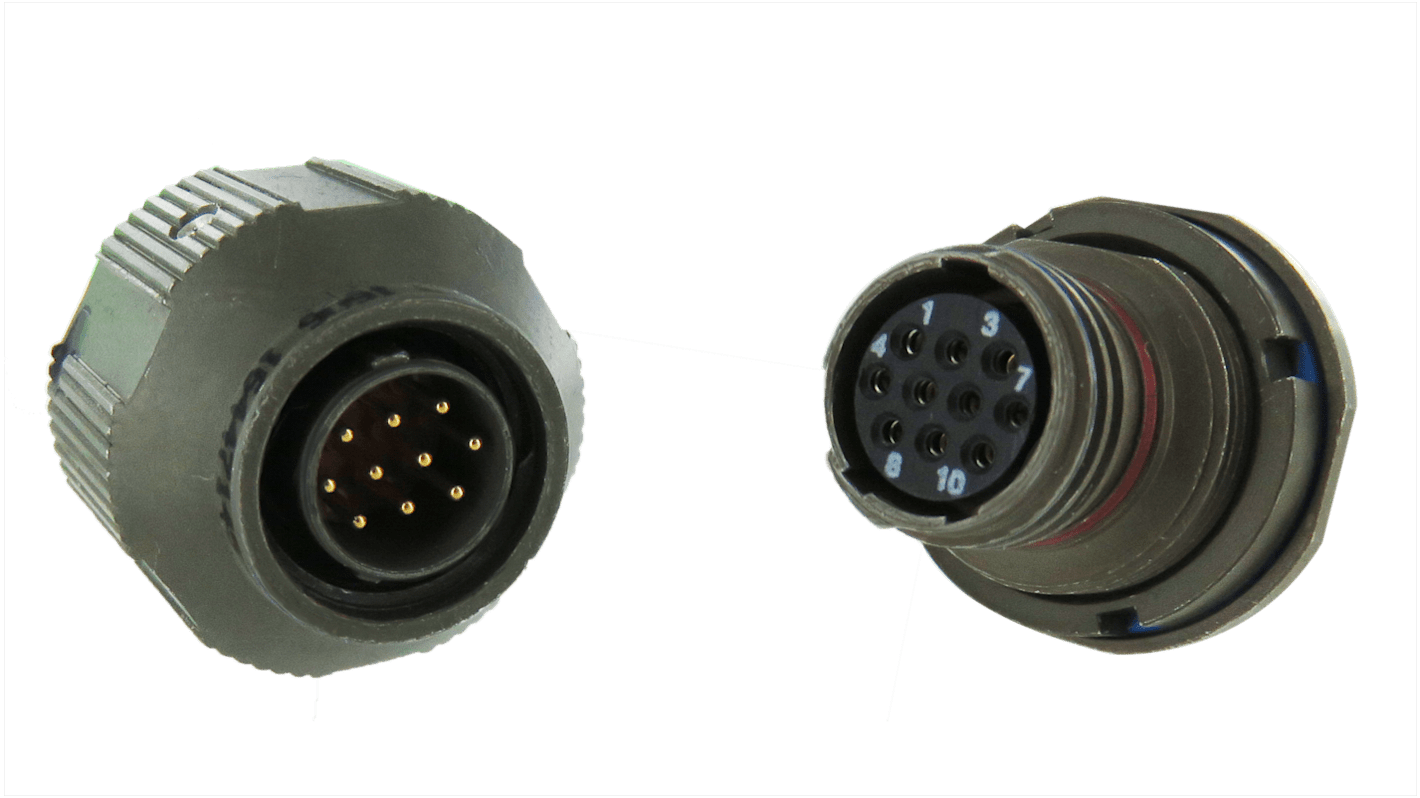 Connettore circolare MIL Maschio Amphenol Socapex Diritto, 13 poli, Femmina, Montaggio su cavo