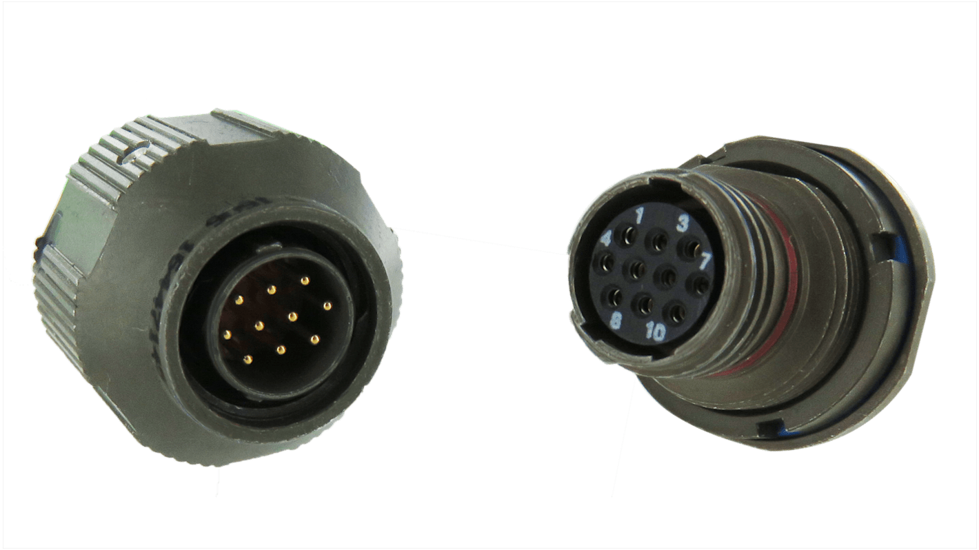 Conector circular Amphenol Socapex Macho serie 2M801 de 1 vía, tamaño 6, Montaje de Cable