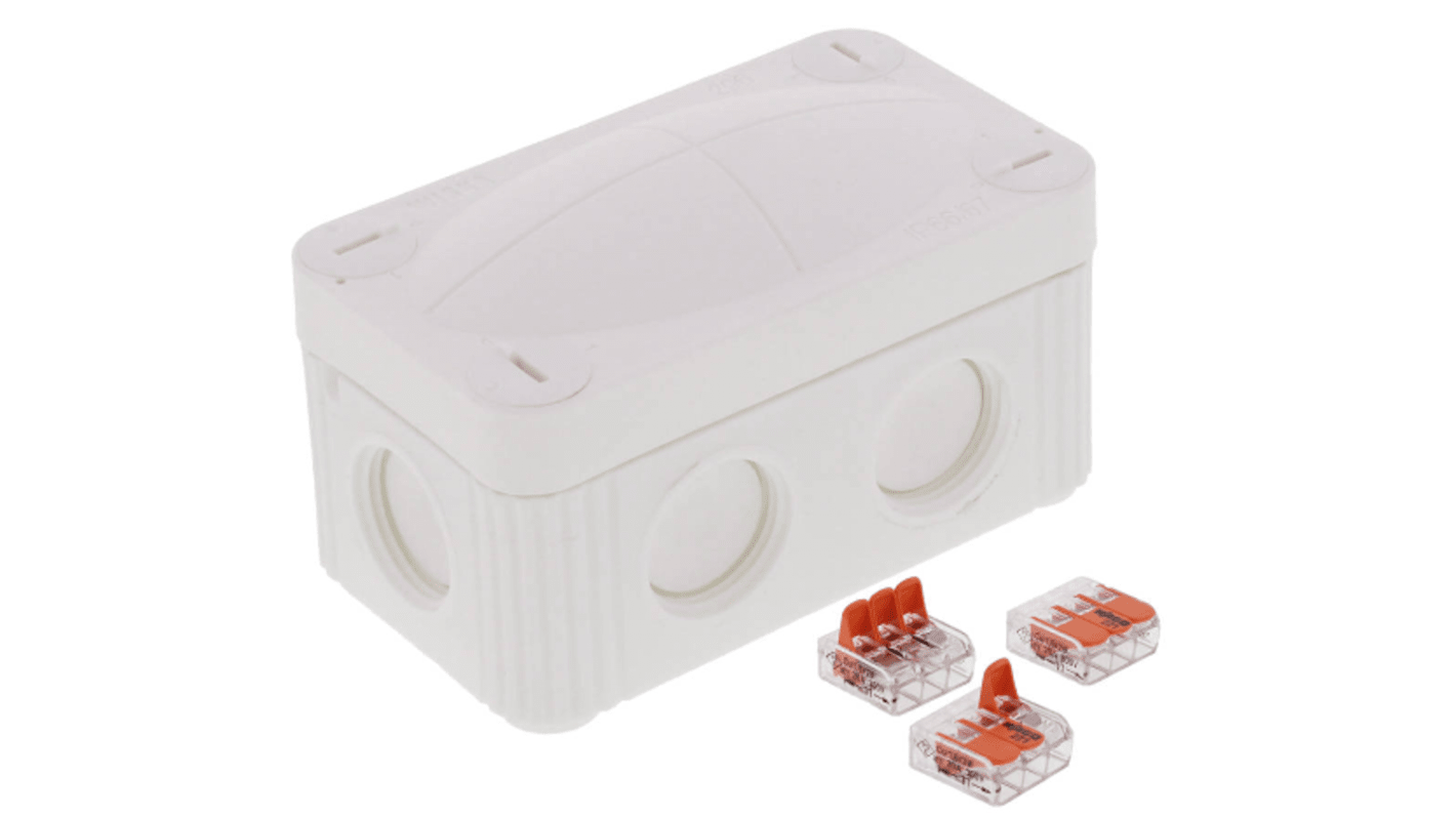 Caja de conexiones WISKA 10109902, Polipropileno, 85mm, 49mm, 51mm, 85 x 49 x 51mm, IP66, IP67