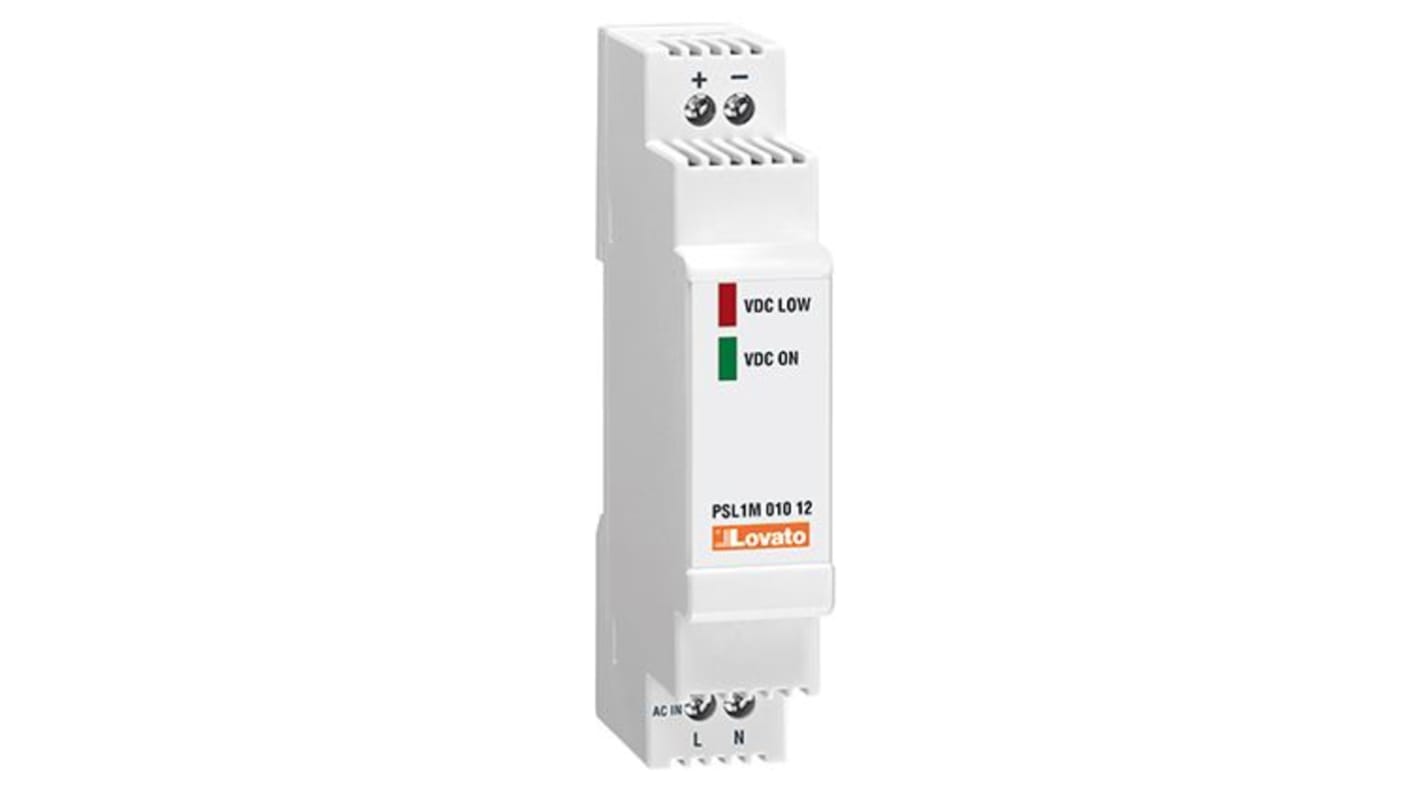 Lovato PSL Switched Mode DIN Rail Power Supply, 240V ac ac Input, 24V dc dc Output, 420mA Output