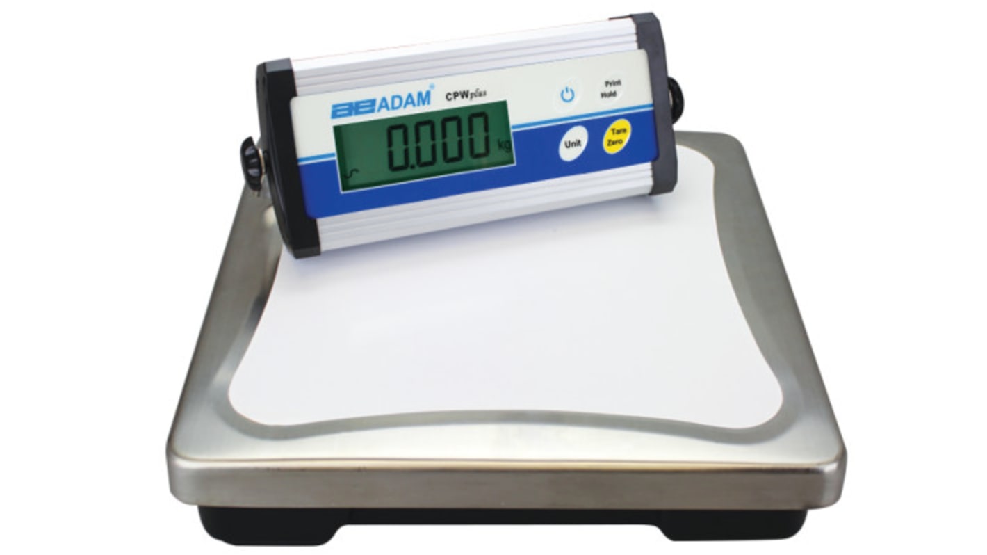 Adam Equipment Co Ltd CPW PLUS 150 Platform Weighing Scale, 150kg Weight Capacity PreCal