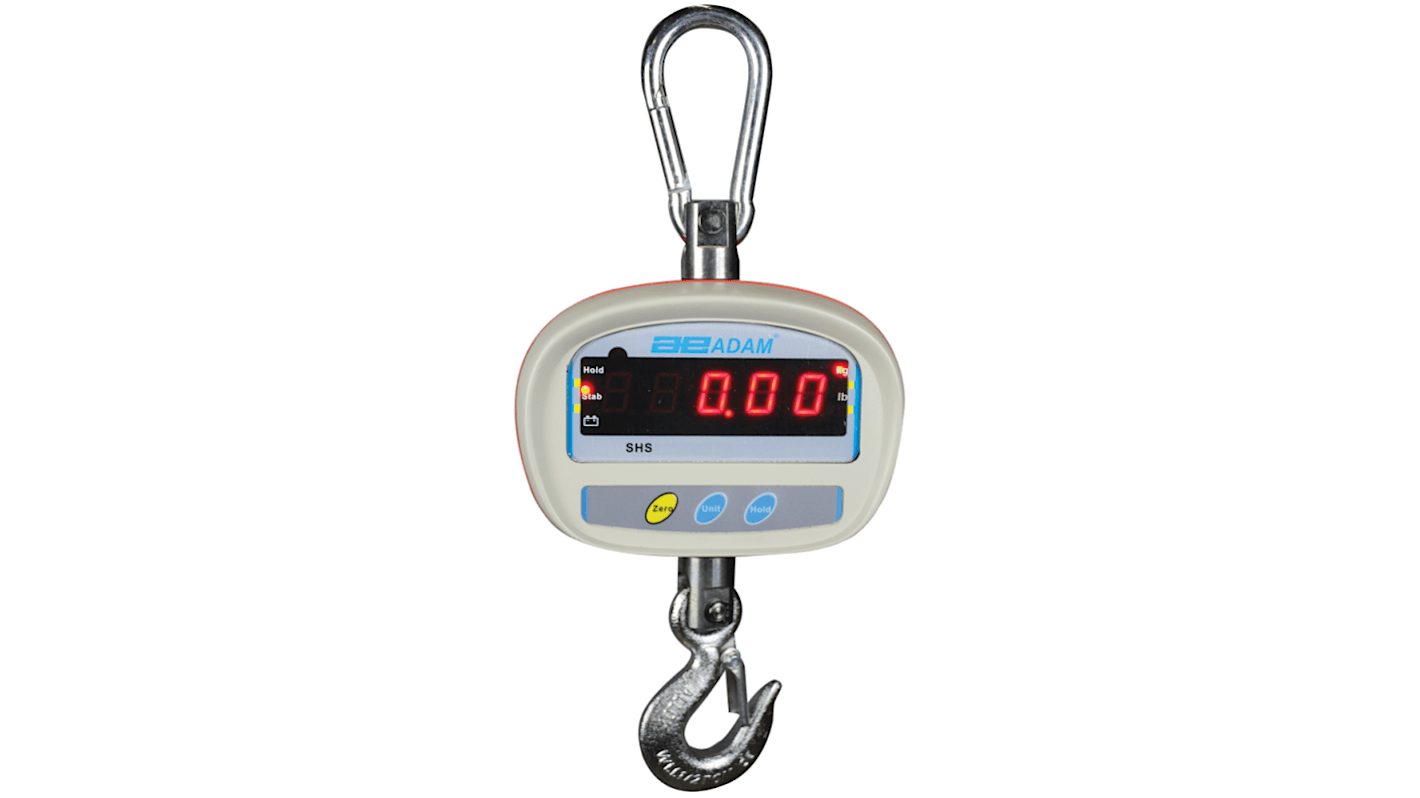 Adam Equipment Co Ltd SHS 300+CAL Crane Weighing Scale, 300kg Weight Capacity PreCal