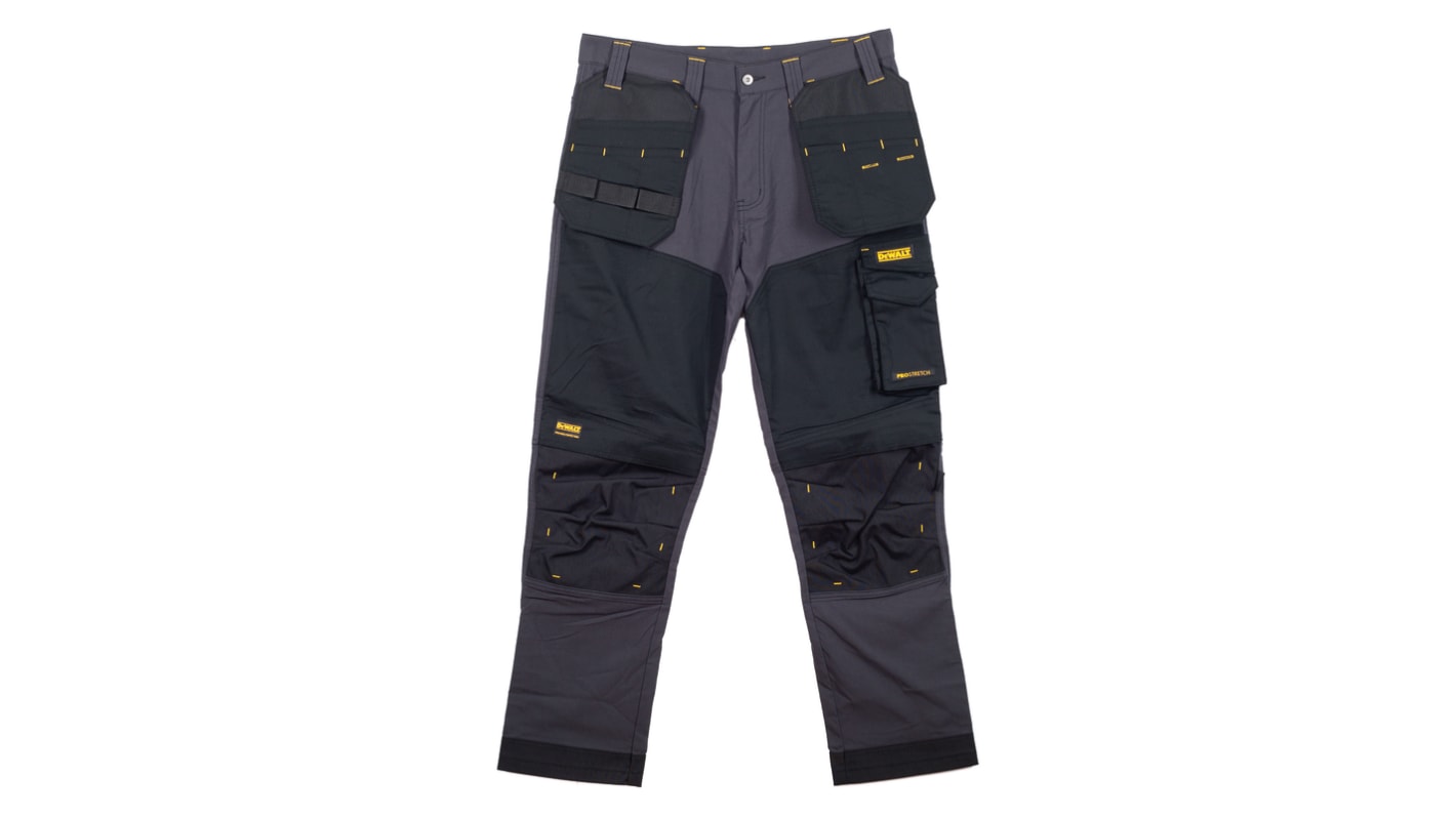 DeWALT MEMPHIS Black/Grey Unisex's Durable Work Trousers 30in, 76.2cm Waist