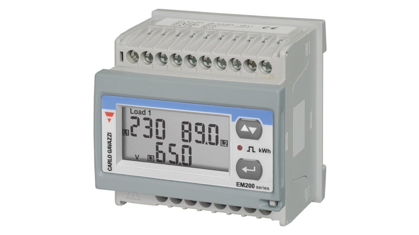 Carlo Gavazzi 3 Phase LCD Energy Meter