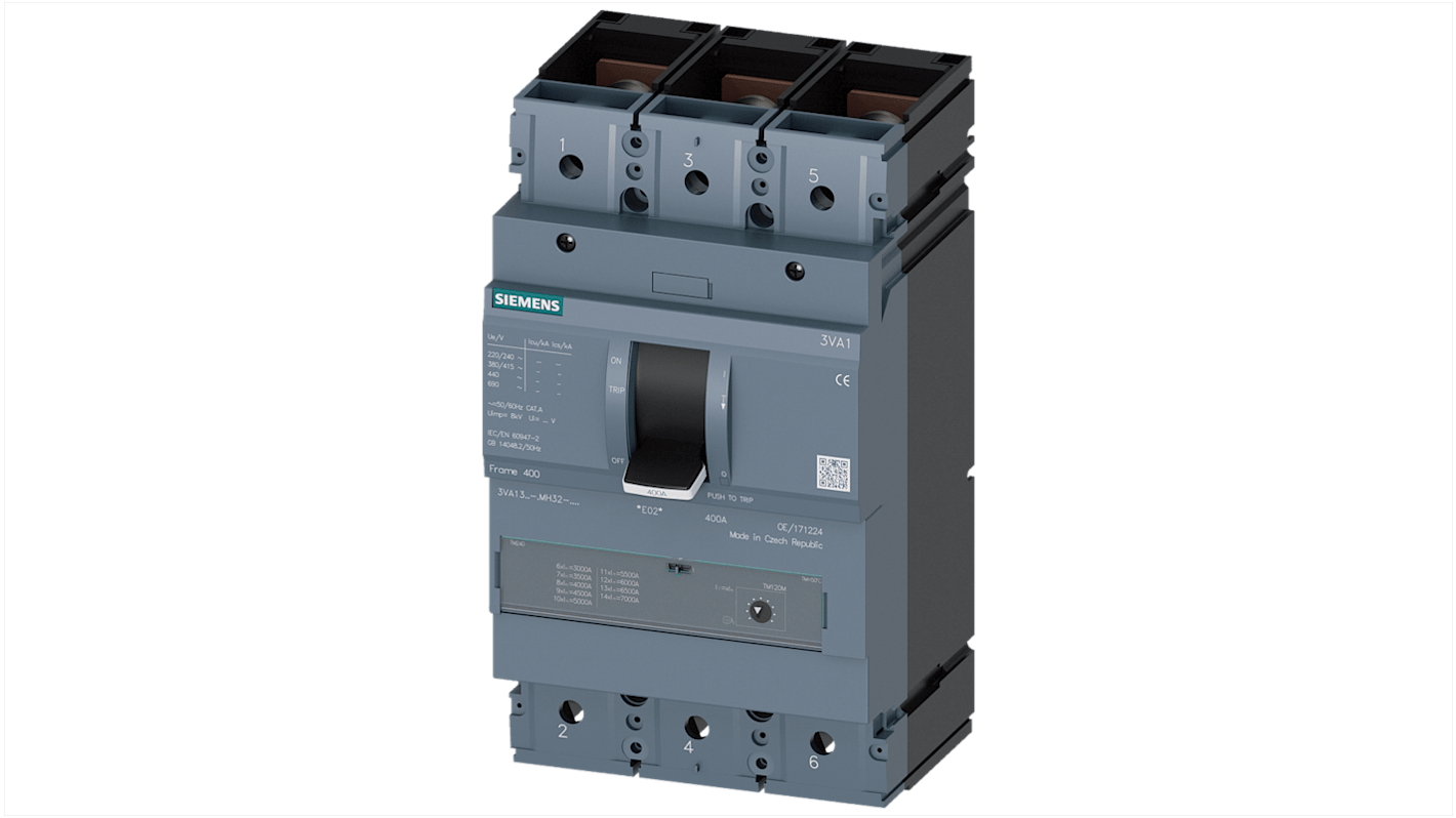 Siemens SENTRON 3VA1 MCB, 3P, 320A