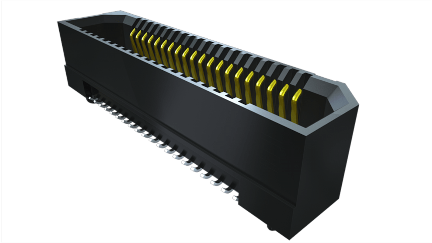 Samtec ERF8 Series Vertical Surface Mount PCB Socket, 10-Contact, 2-Row, 1.27mm Pitch, Solder Termination