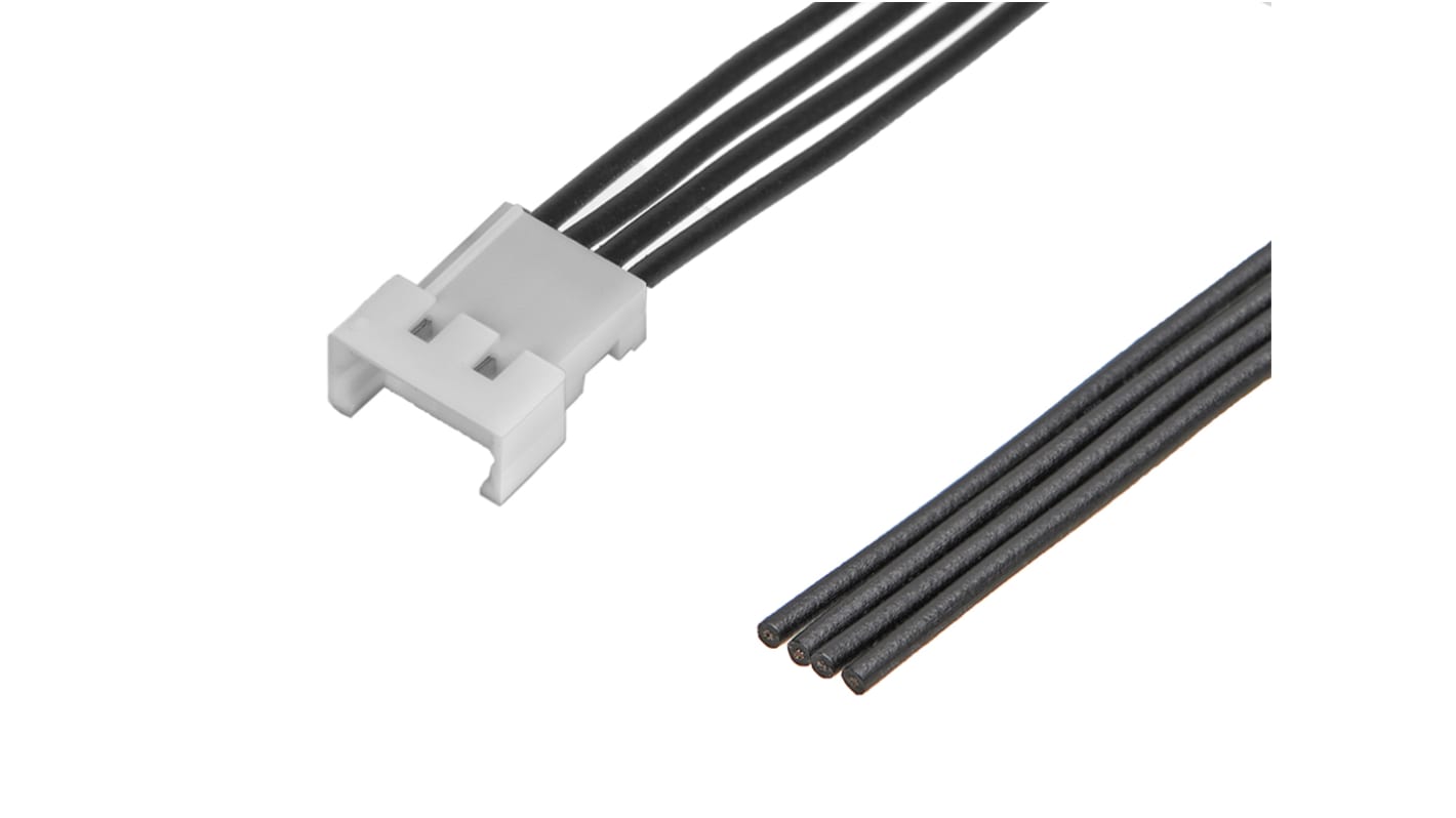 Conjunto de cables Molex PicoBlade 218111, long. 75mm, Con A: Macho, 4 vías, paso 1.25mm