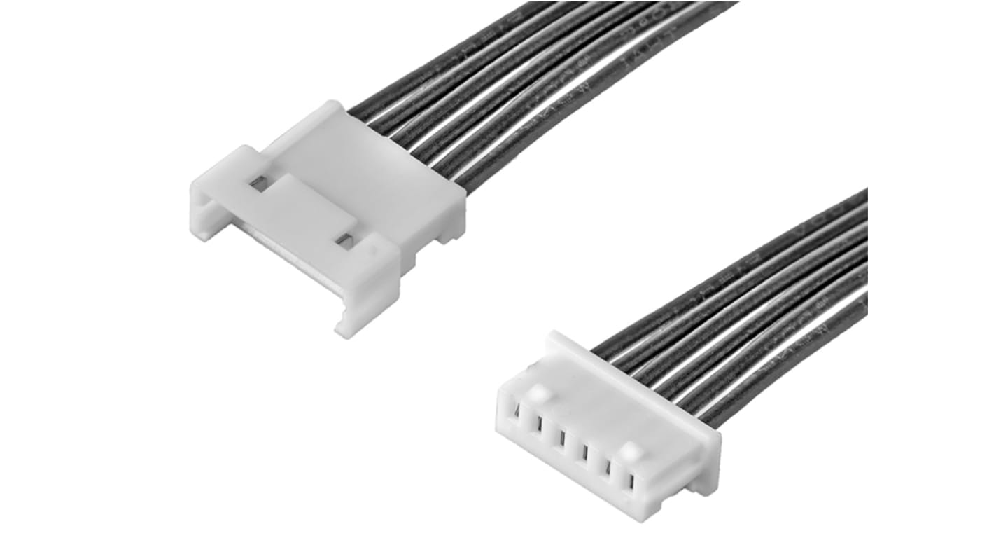 Conjunto de cables Molex PicoBlade 218113, long. 225mm, Con A: Hembra, 6 vías, Con B: Macho, 6 vías, paso 1.25mm