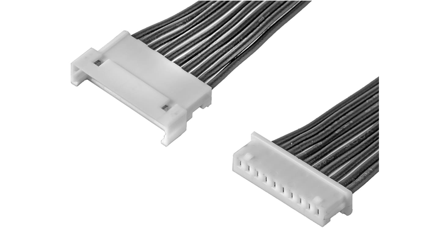 Conjunto de cables Molex PicoBlade 218113, long. 225mm, Con A: Hembra, 10 vías, Con B: Macho, 10 vías, paso 1.25mm