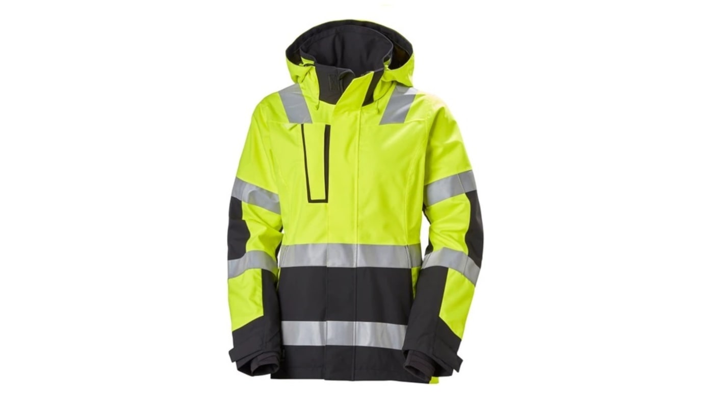 Helly Hansen Black/Green/White/Yellow Unisex Hi Vis Winter Jacket, XXL