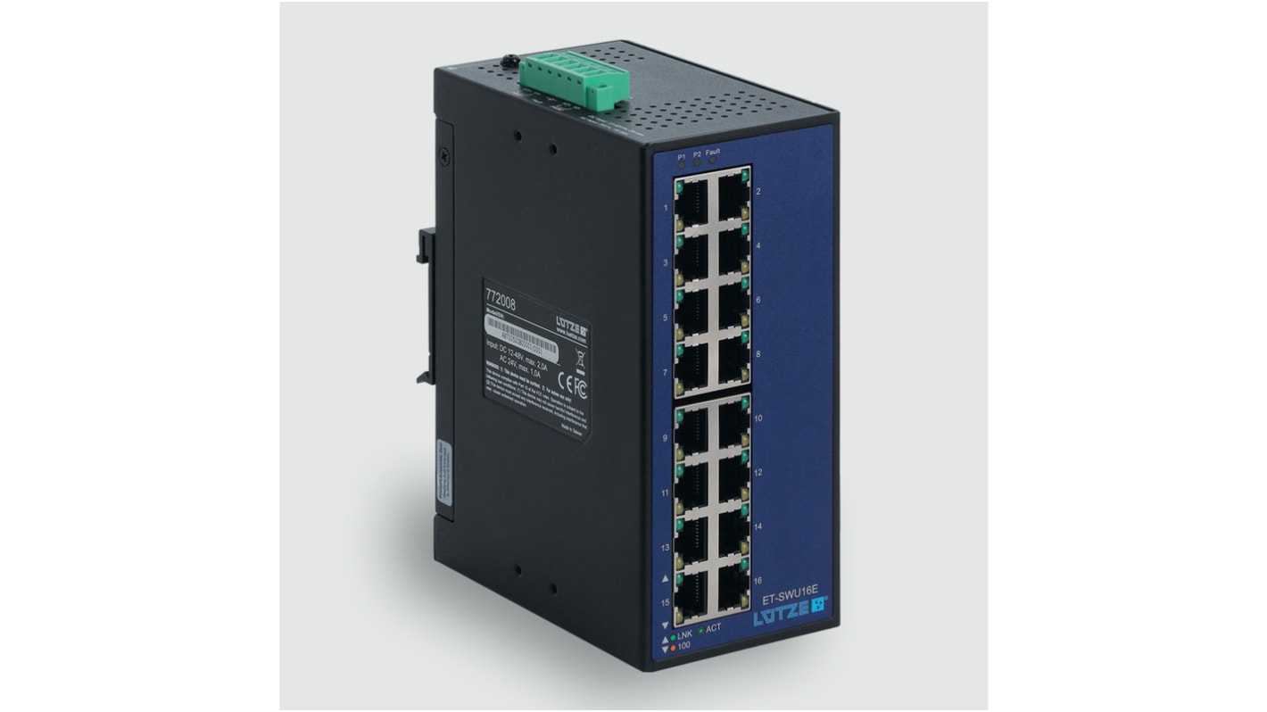 Switch Ethernet F Lutze Ltd, 16 RJ45