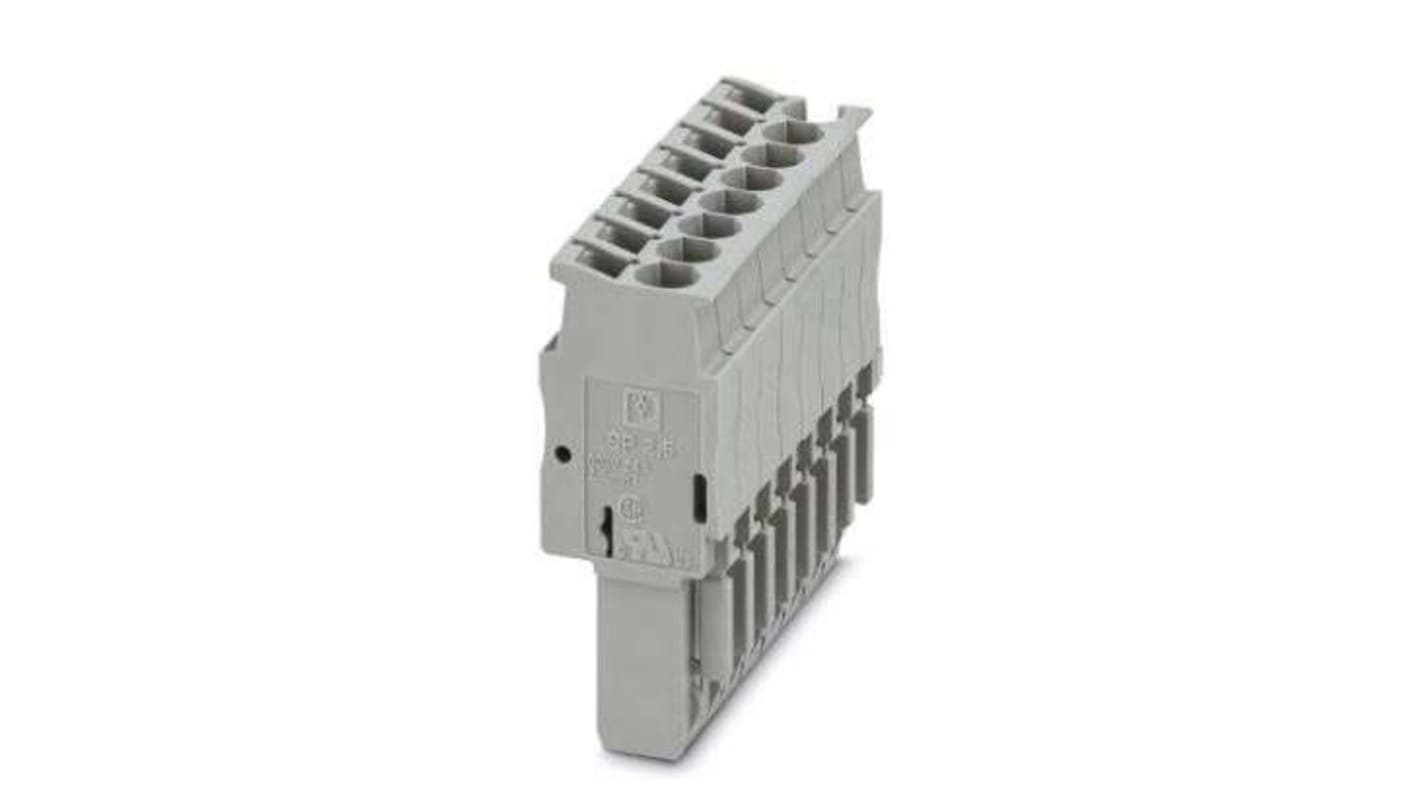 Phoenix Contact SP Series SP 2,5/ 8 Terminal Plug, 8-Way, 24A, 28 - 12 Wire, Spring Cage Termination
