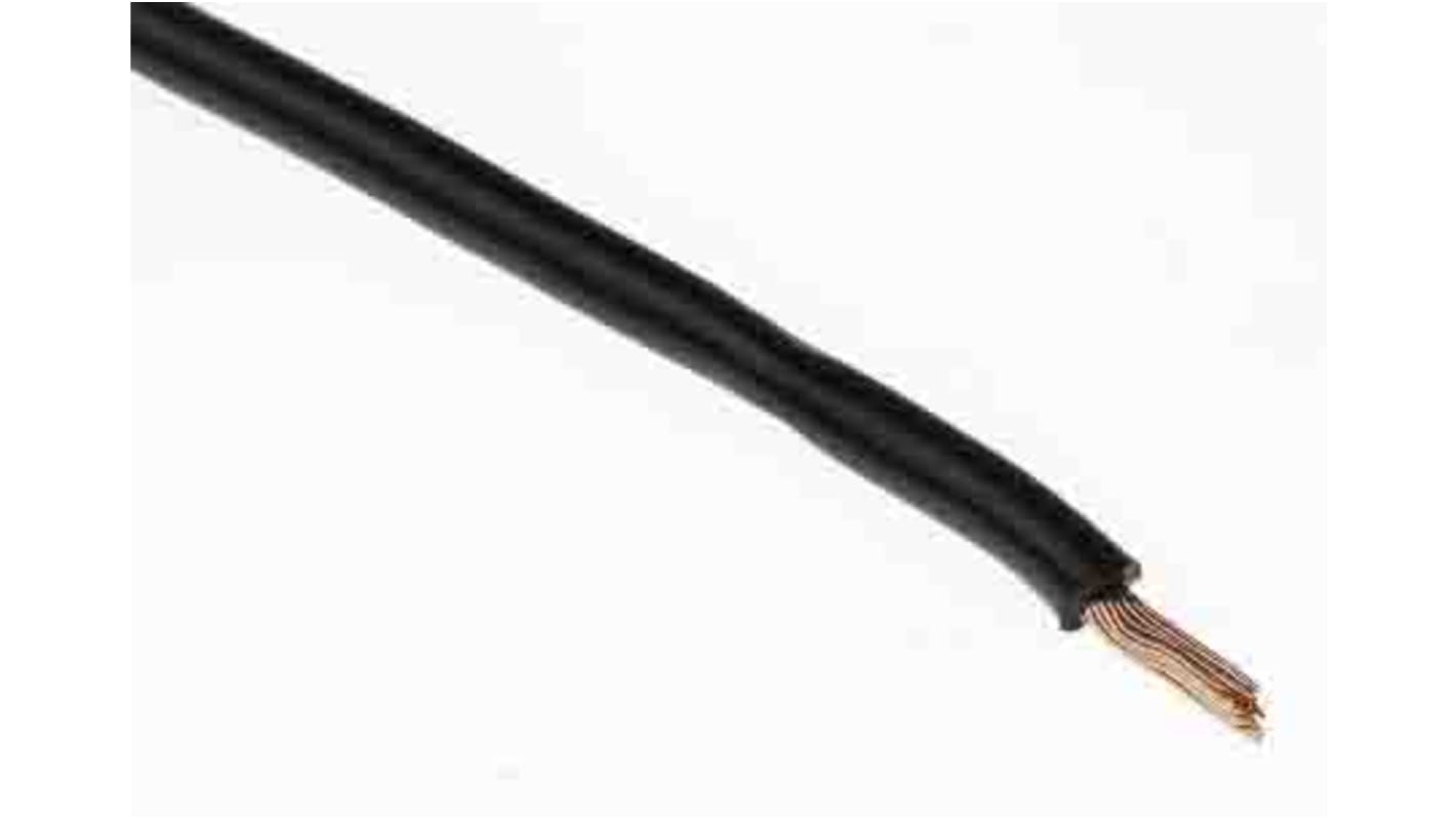 RS PRO Einzeladerleitung 1.5mm², 16AWG 305m Schwarz PVC TI3 isoliert Ø 3.3mm 30/0,2 mm Litzen UL1015