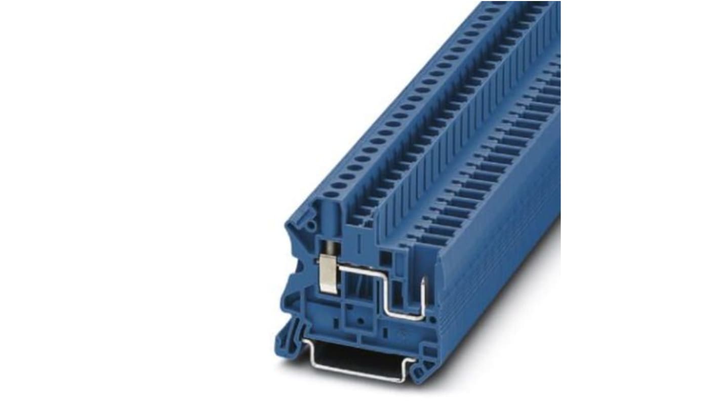 Phoenix Contact UT 4 Series Blue Feed Through Terminal Block, 0.14 → 6mm²